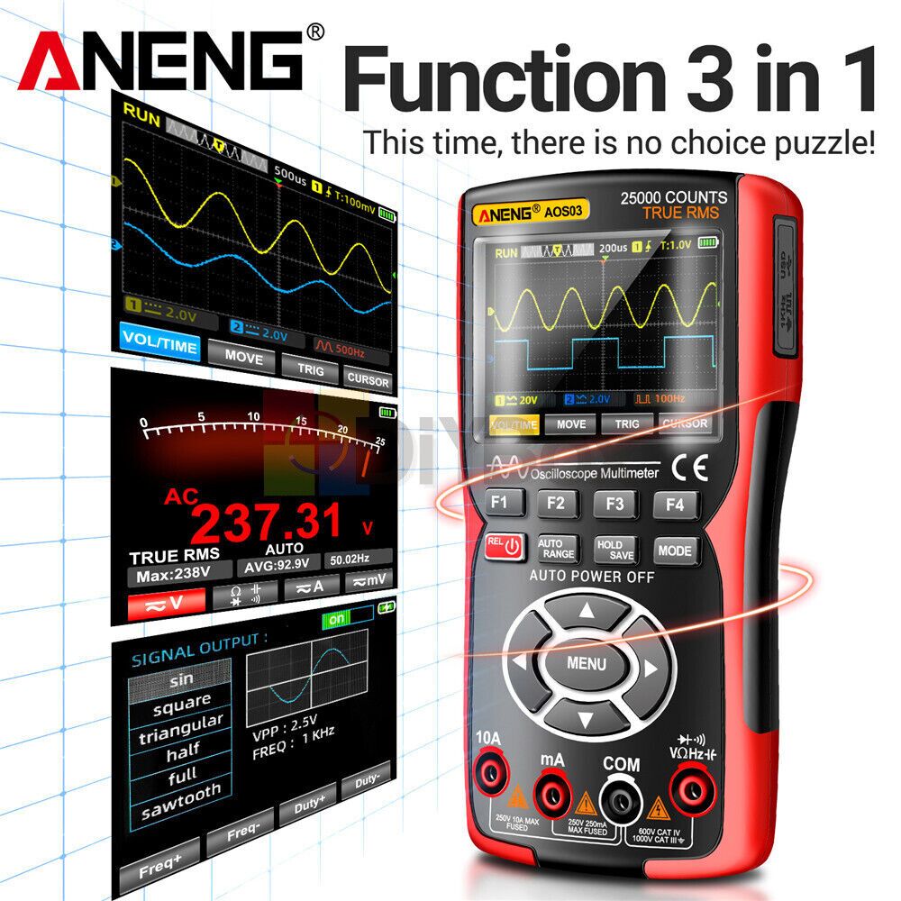 Aneng AOS03 Oscilloscope Multimeter Signal Generator 4 Aneng AOS03 Oscilloscope Multimeter Signal Generator